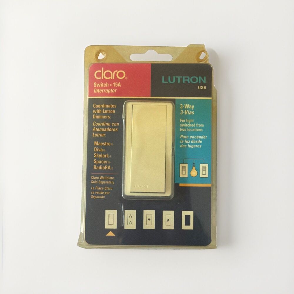 LUTRON CLARO SWITCH 3-WAY, 3-VIAS 15A CA-3PSH-LA NEW SEALED